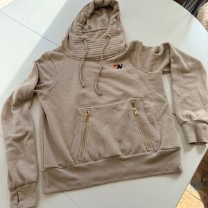 Aviator Nation Cowl Neck with Front zip Pockets